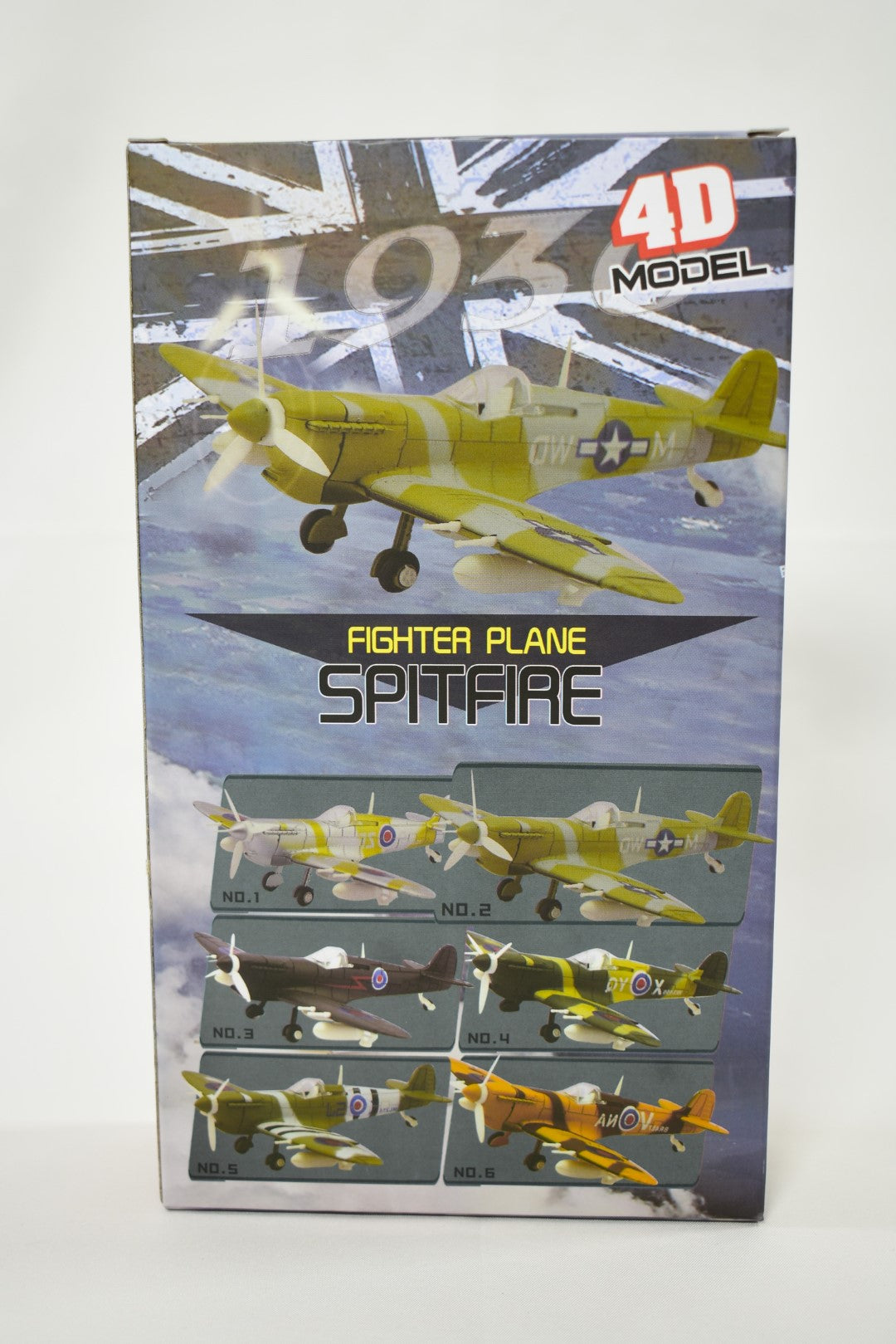 4D Model Supermarine Spitfire 1/48 Scale Snap Fit Model Kit pre-painted No.2 box