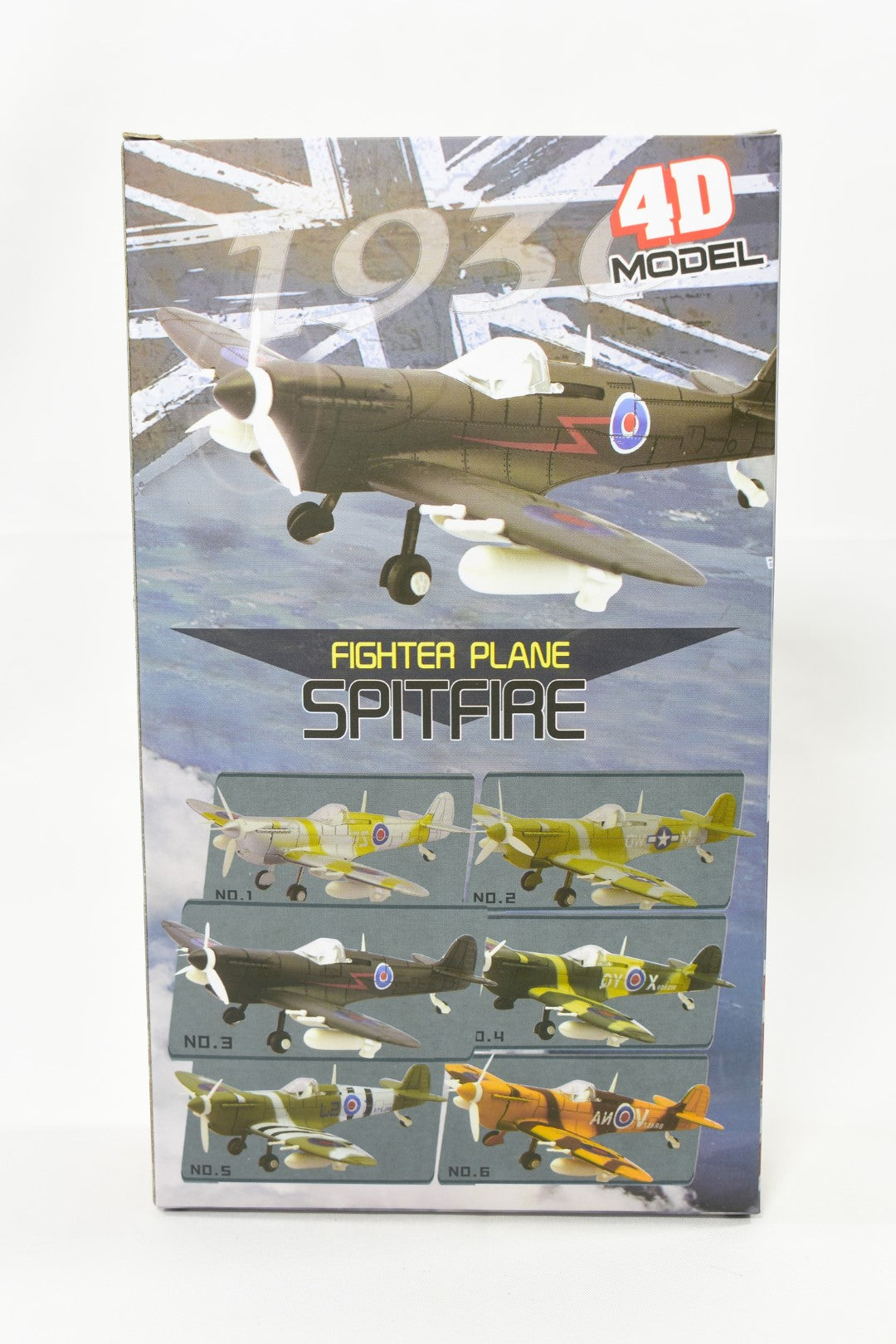 4D Model Supermarine Spitfire 1/48 Scale Snap Fit Model Kit pre-painted No.3 box