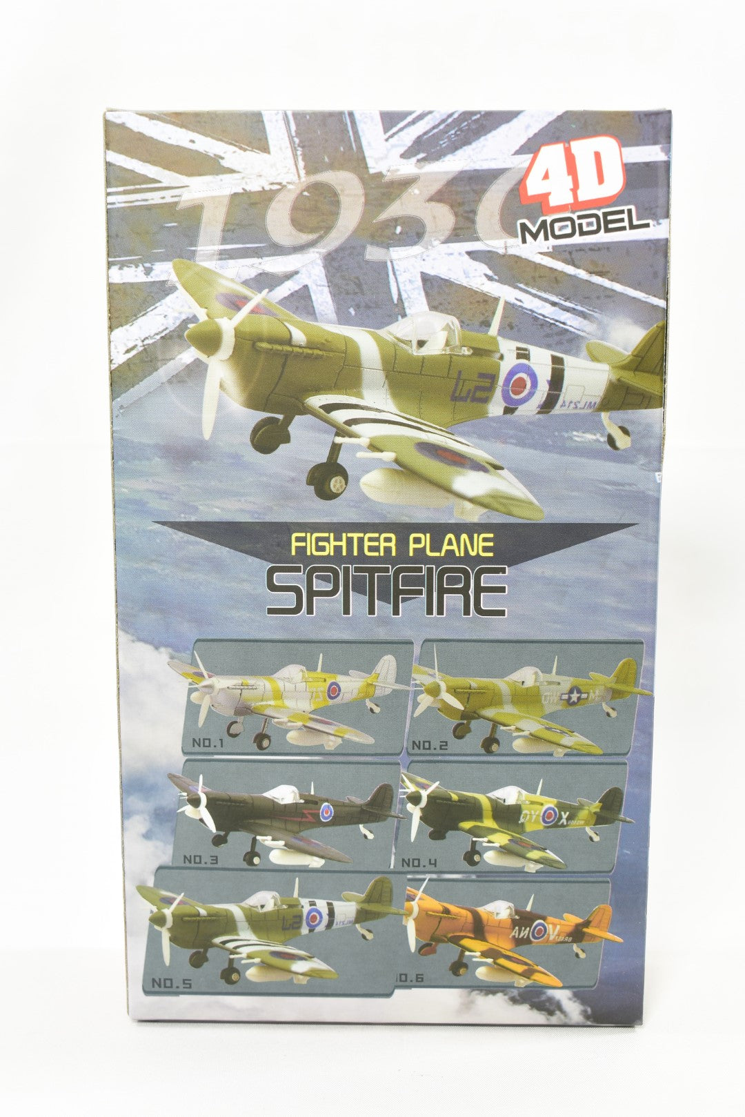 4D Model Supermarine Spitfire 1/48 Scale Snap Fit Model Kit pre-painted No.5 box