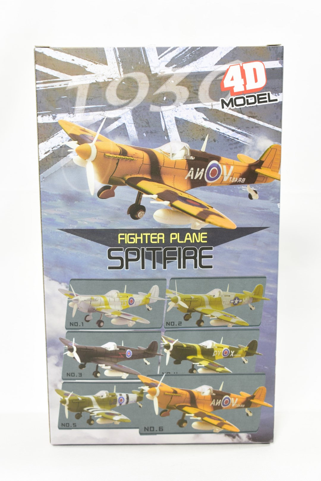 4D Model Supermarine Spitfire 1/48 Scale Snap Fit Model Kit pre-painted No.6 box