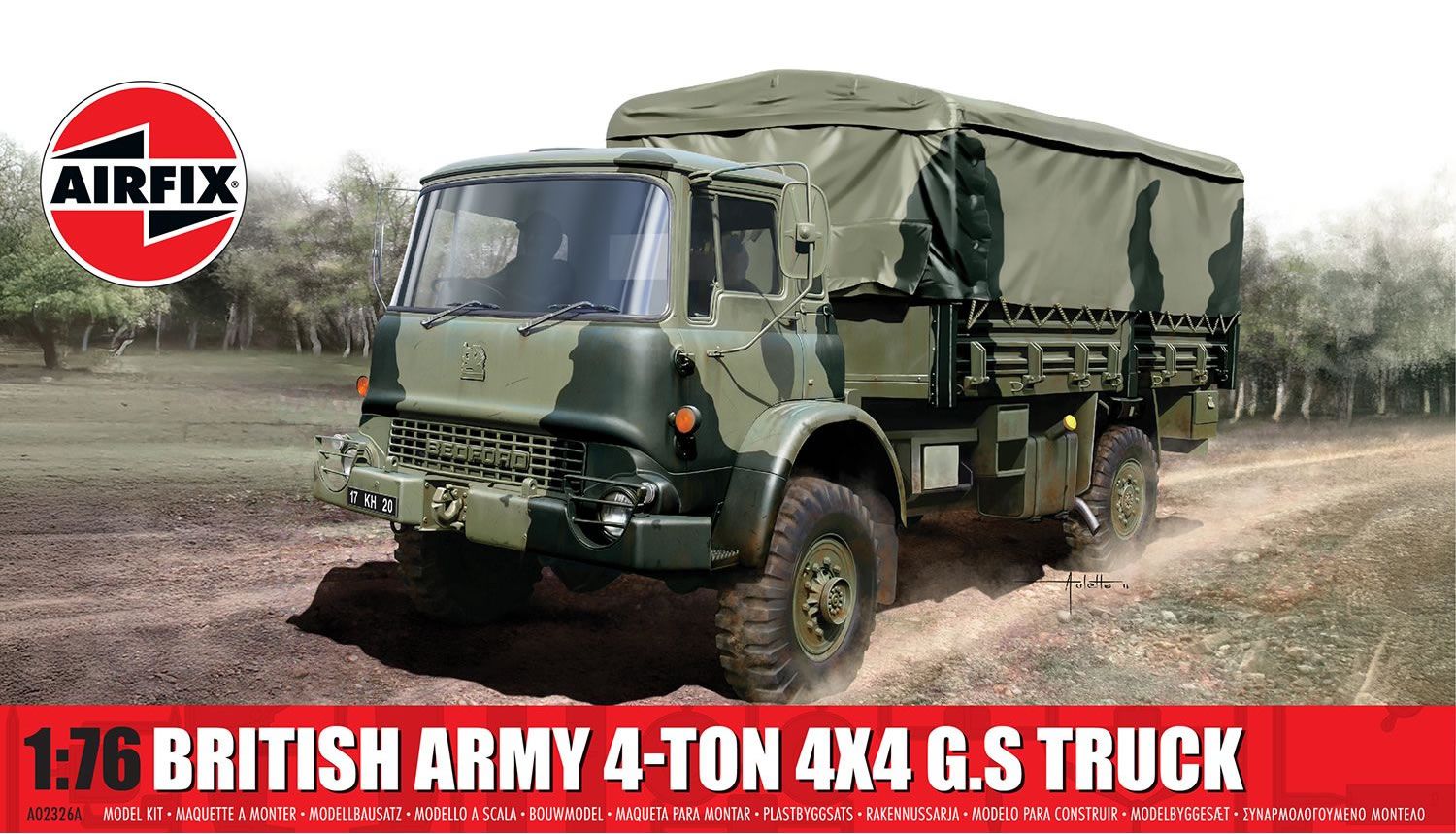 Airfix British Army 4-Ton 4x4 G.S Truck 1/76 scale model kit