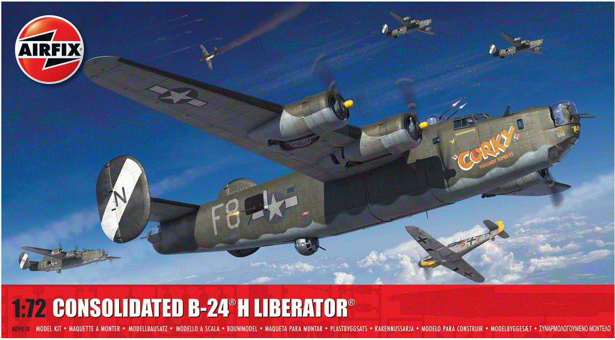Airfix 1/72 scale Consolidated B-24 H Liberator Model Kit A09010