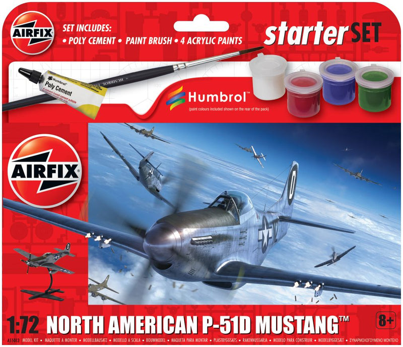 Airfix Starter Set North American P-51D Mustang 1:72 model kit A55013