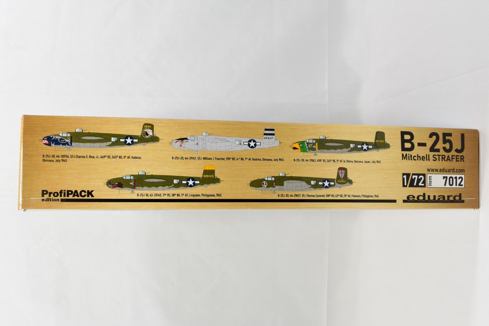 Eduard B-25J Mitchell Strafer 1/72 scale plastic model kit marking options
