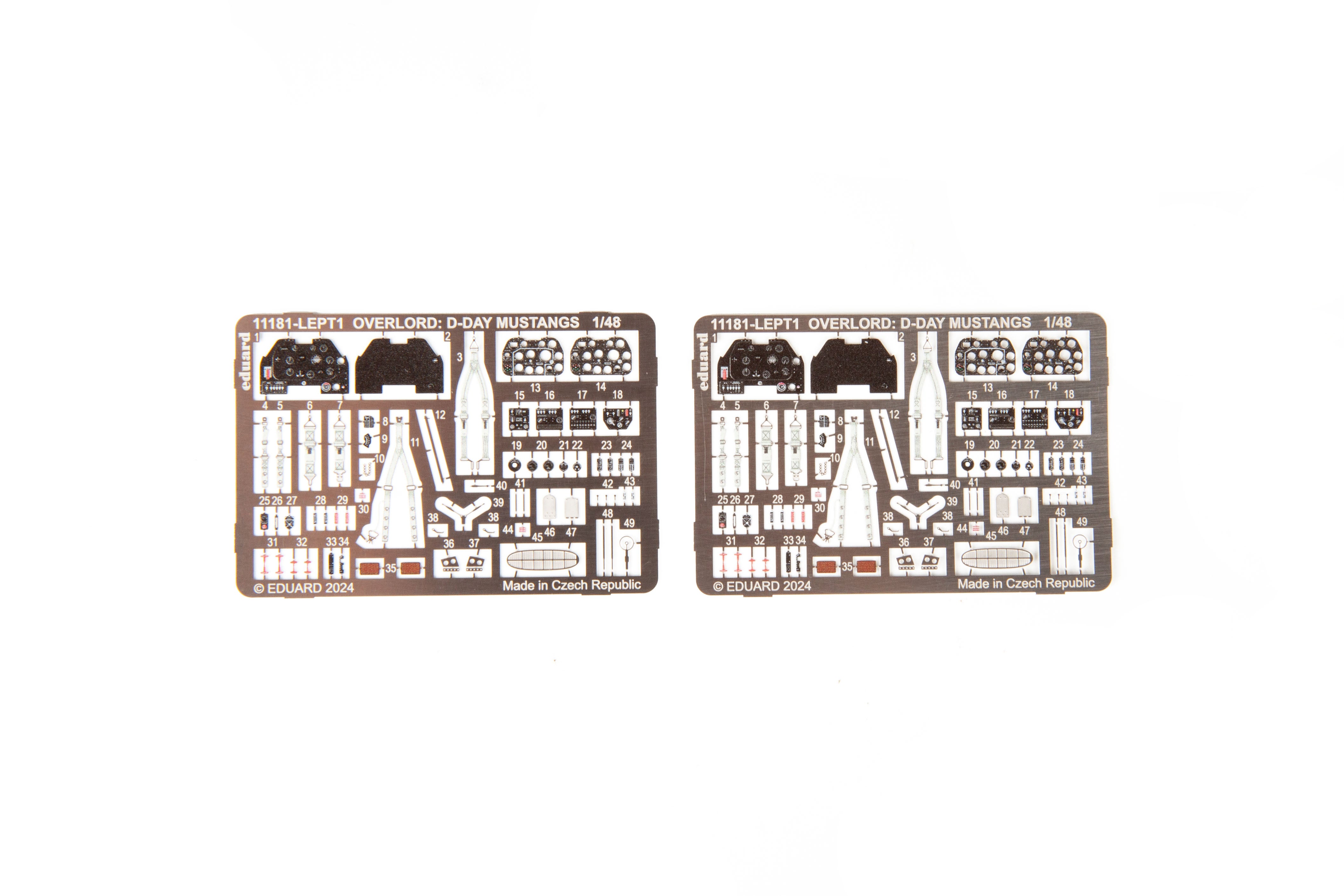 Eduard 1/48 Overlord D-Day Mustangs P-51B Mustang  Limited Edition Dual Combo Model Kit 11181 photo etched parts