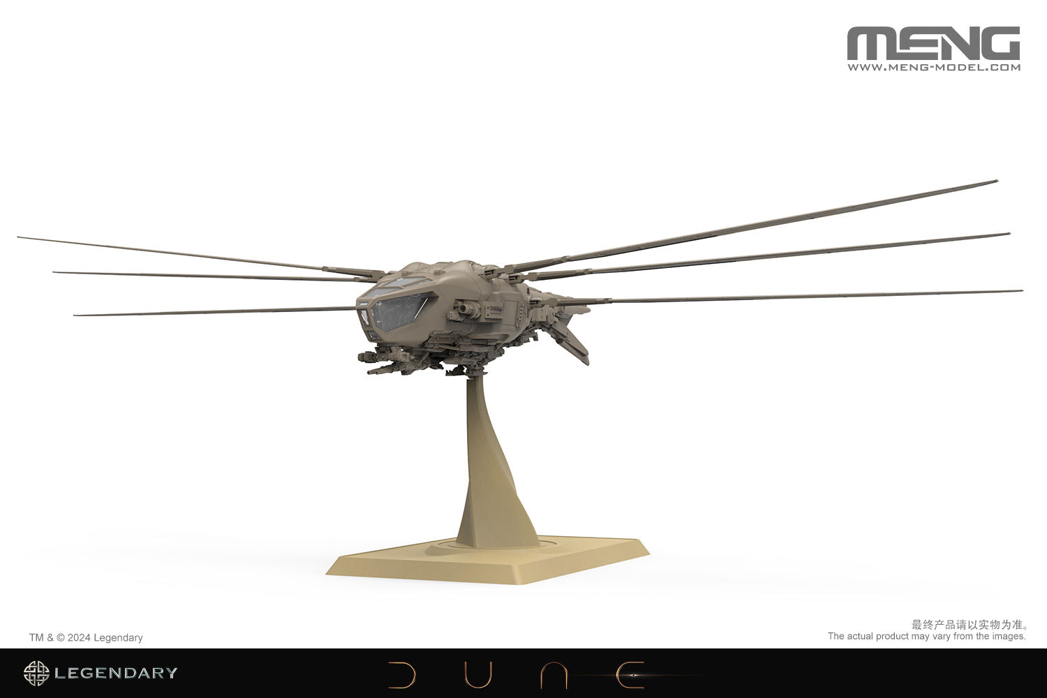 Meng Dune 1/72 Harkonnen Ornithopter model kit DS-009 display stand