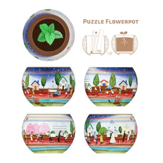 Pintoo 3D Jigsaw Puzzle Flowerpot Marino Nakano - Red Carpet of Life K1001 details