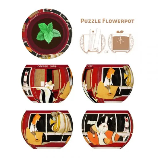 Pintoo 3D Jigsaw Puzzle Flowerpot Nan Jun Slow Down K1002 details