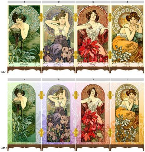 Pintoo Jigsaw Puzzle Screen Mucha The Precious Stones 4 sides