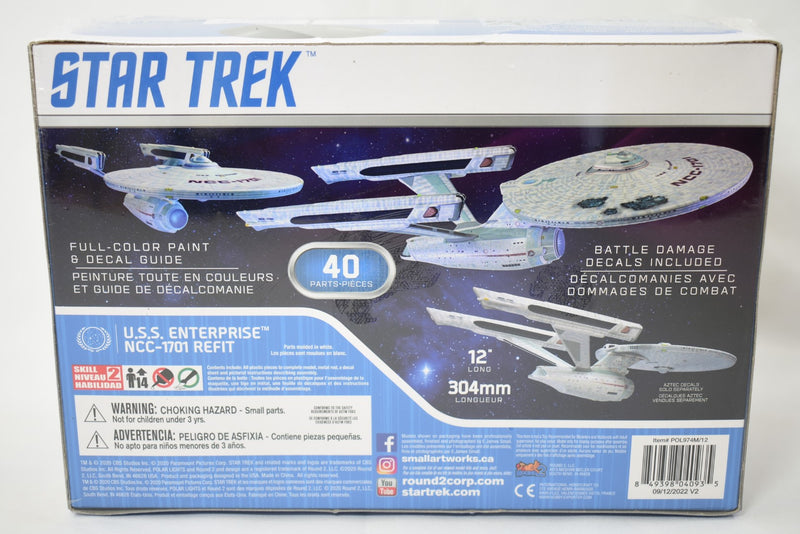 Polar Lights Star Trek U.S.S. Enterprise NCC-1701 Refit Wrath of Khan 1:1000 Scale model kit box