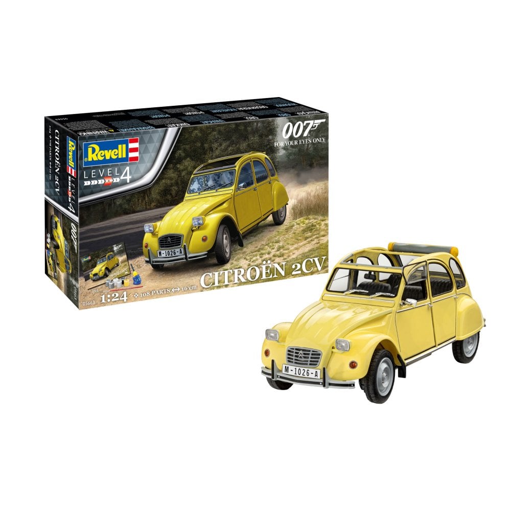 Revell James Bond Citroen 2CV For Your Eyes Only 1/24 Model Gift Set 0