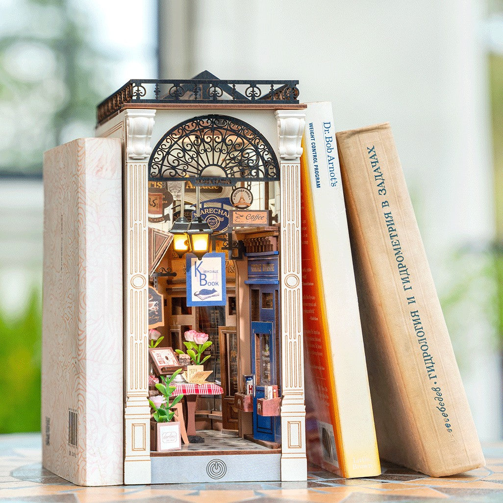 Rolife Book Nook Arcade Dating TGB10 on shelf