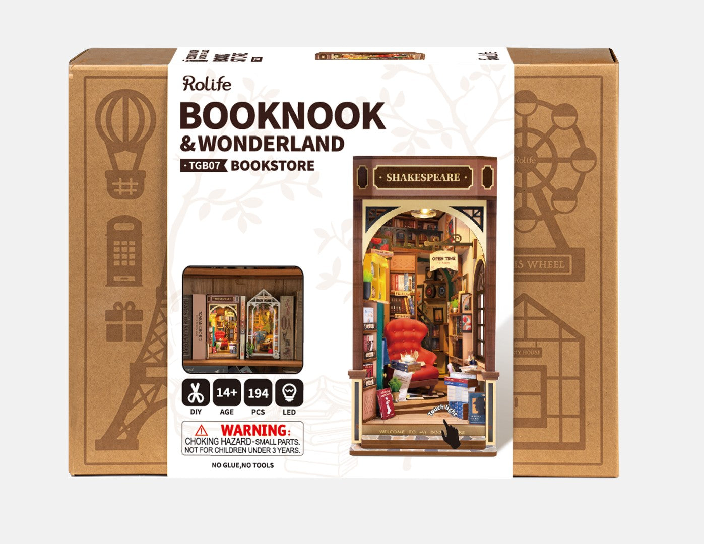 rolife book nook wonderland bookstore box