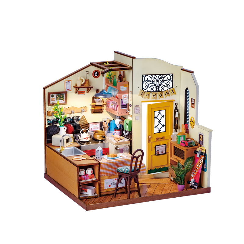 Rolife Homey Kitchen DIY Miniature House Model kit DG159 built