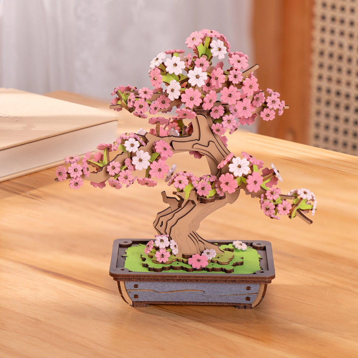 Rolife Sakura Bonsai 3D Wooden Puzzle Creation Model kit TG415