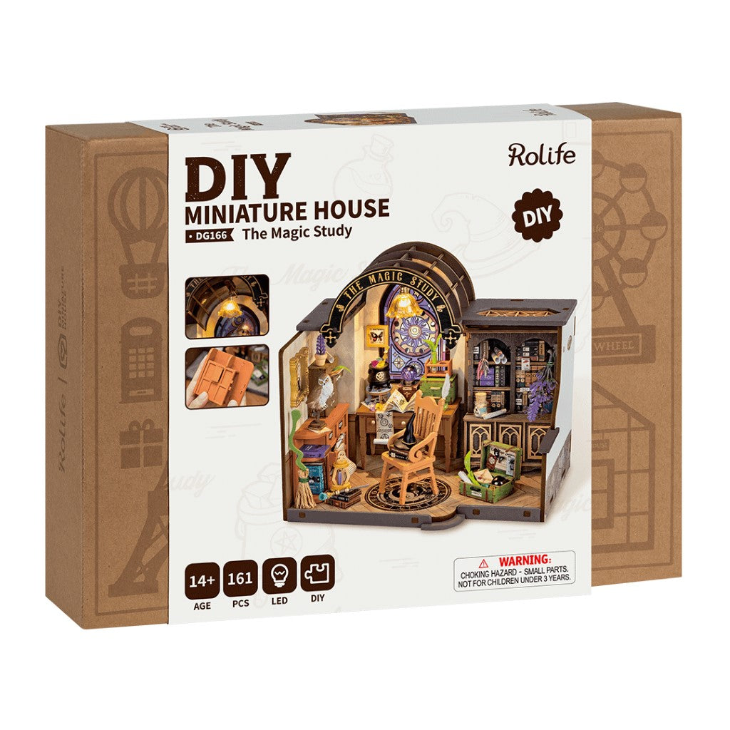 Rolife The Magic Study DIY Miniature house model kit DG166 box