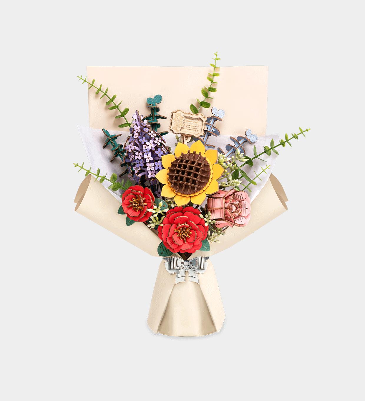Robotime Rowood Flower Bouquet Wooden Flower Craft Kit TW01H