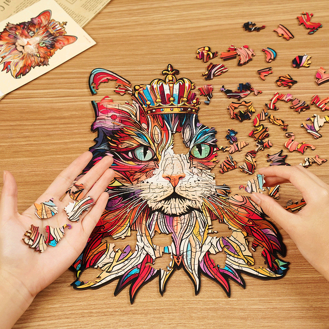 Rowood Cat King 200pcs Irregular Jigsaw Puzzle TA002 assembly