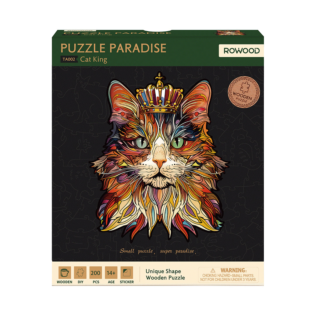 Rowood Cat King 200pcs Irregular Jigsaw Puzzle TA002 box