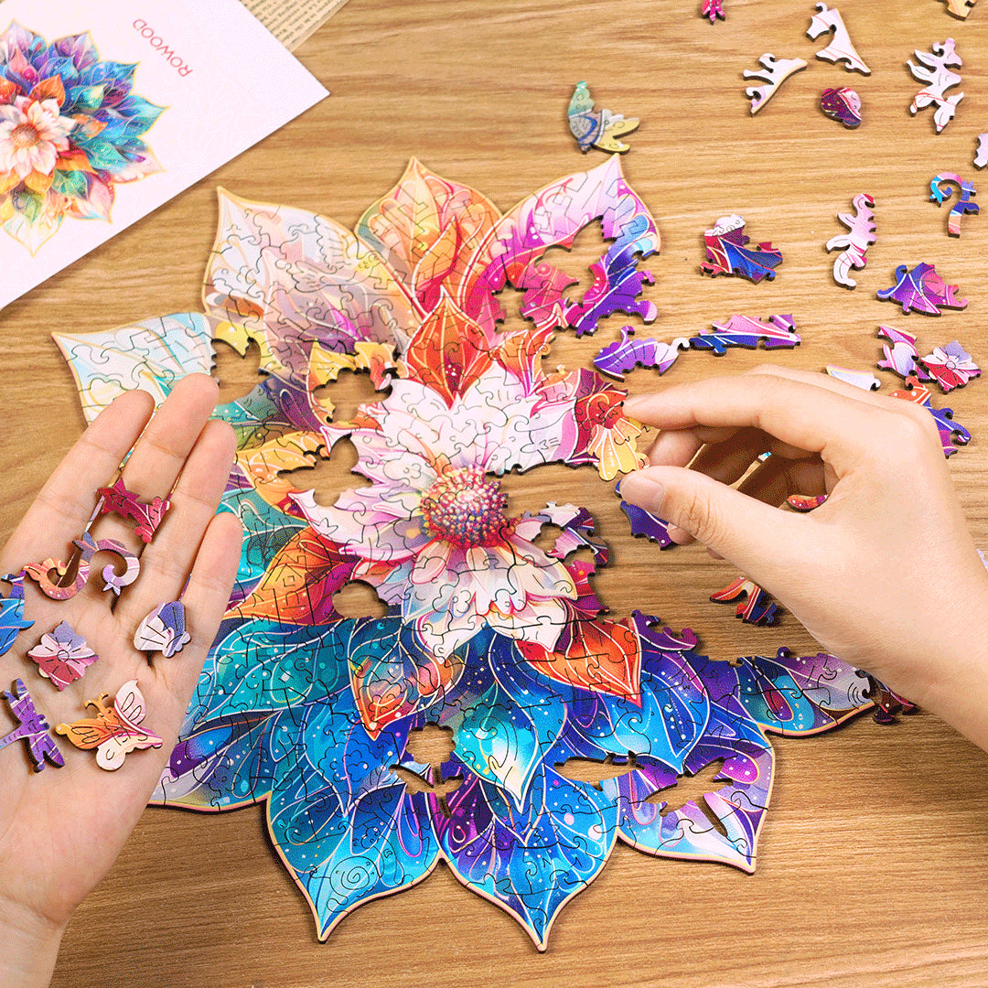 Rowood Jigsaw Mystic Mandala Flower 200pcs Puzzle TA001 pieces
