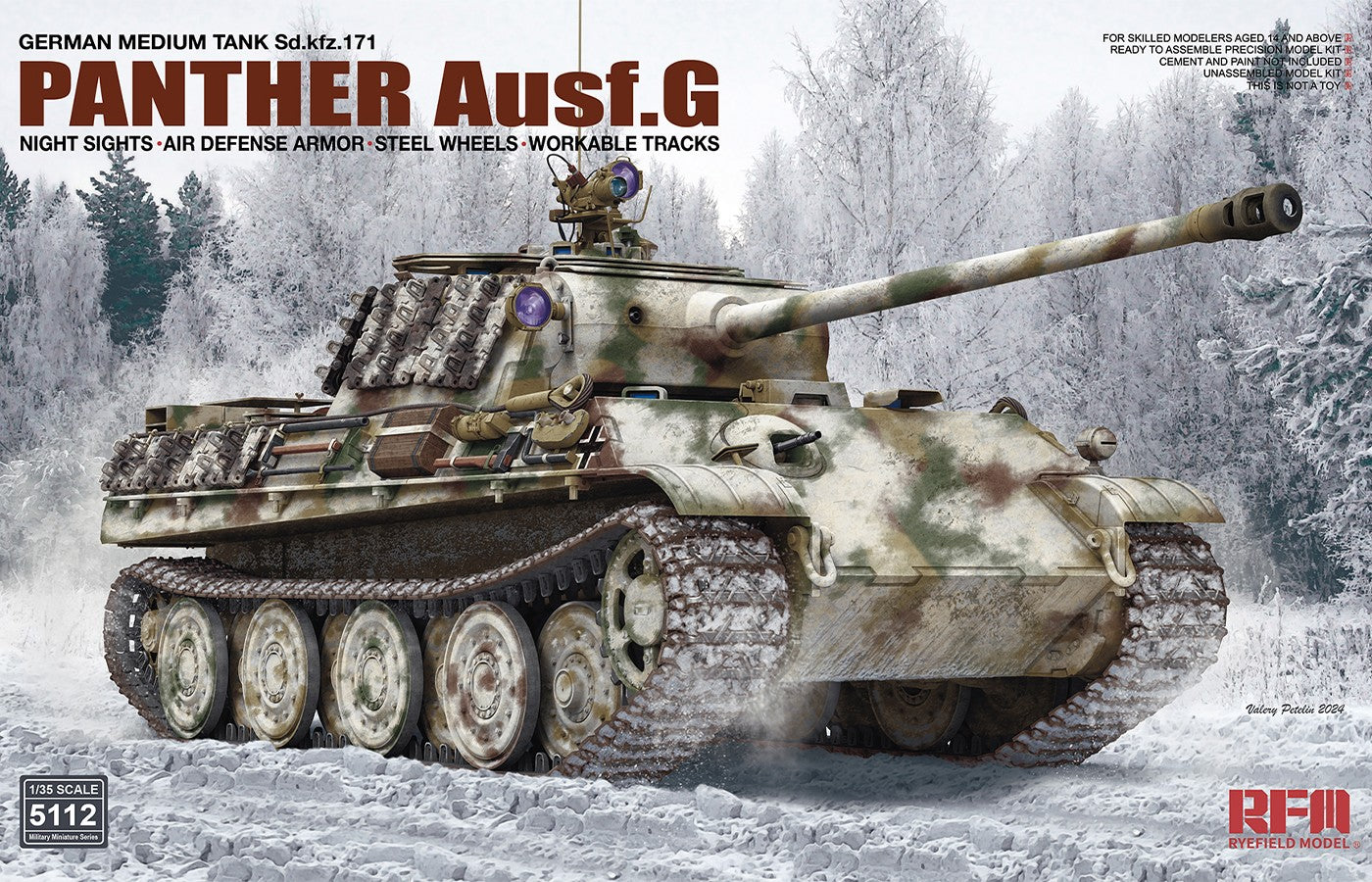 Ryefield Models Panther Ausf.G with Night Sights 1/35 scale kit 5112