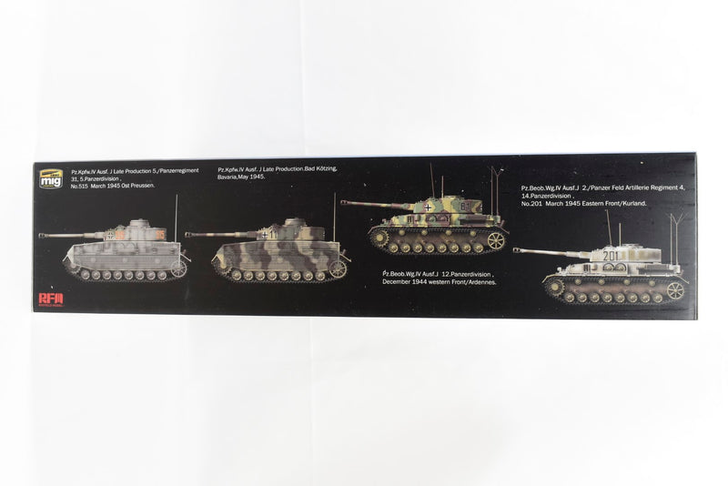 Ryefield Model Panzer IV Pz.Kpfw.IV Ausf.J Late Production 1/35 Scale Tank Model Kit colour schemes