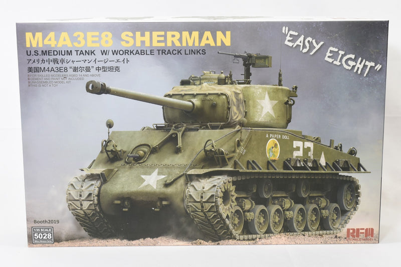Ryefield Model M4 Sherman US Medium Tank Easy Eight 1/35 Scale Model Kit