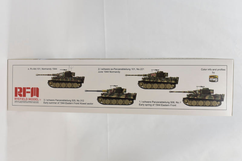 Ryefield Model Tiger I Late Production German Heavy Tank Sd.Kfz.181 1/35 Scale Tank Plastic Model Kit 5015 scheme options