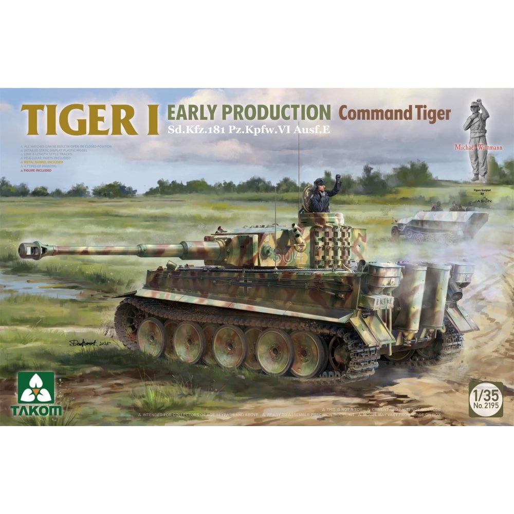 Takom Tiger 1 Big Box 2 Kits 2195W + 1/16 Michael Wittmann Figure
