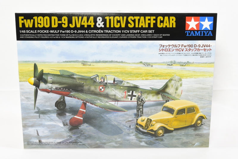 Tamiya Focke-Wulf FW190D and Citroen 11CV Staff Car 1/48 scale model kit set