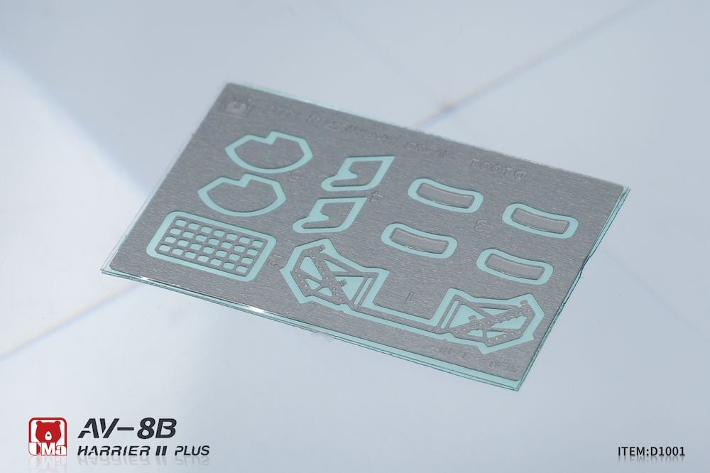 photo etched parts for the UMa Models 1/48 AV-8B Harrier Plus