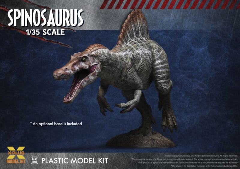 X-Plus Models 1/35 scale Spinosaurus Jurassic Park 3 Plastic Model kit without base