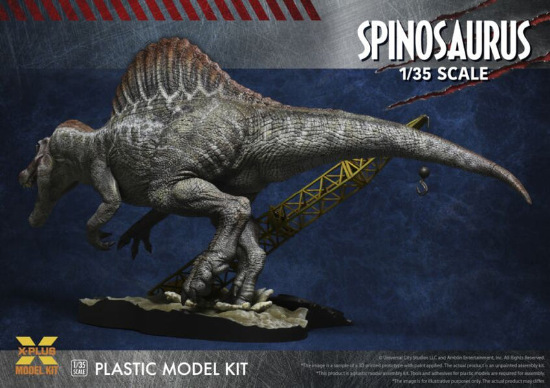 X-Plus Models 1/35 scale Spinosaurus Jurassic Park 3 Plastic Model kit rear view