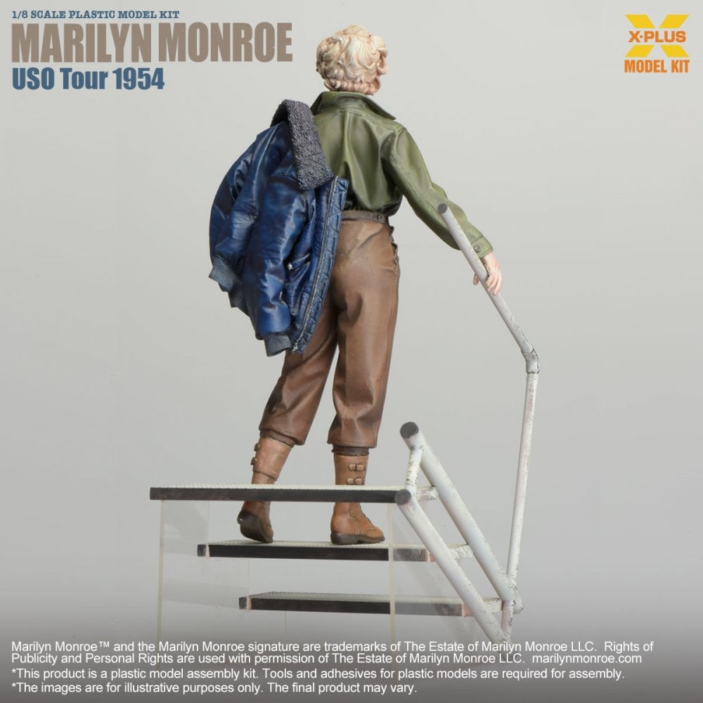 X-Plus Models Marilyn Monroe USO Tour 1954 1/8 scale model kit back