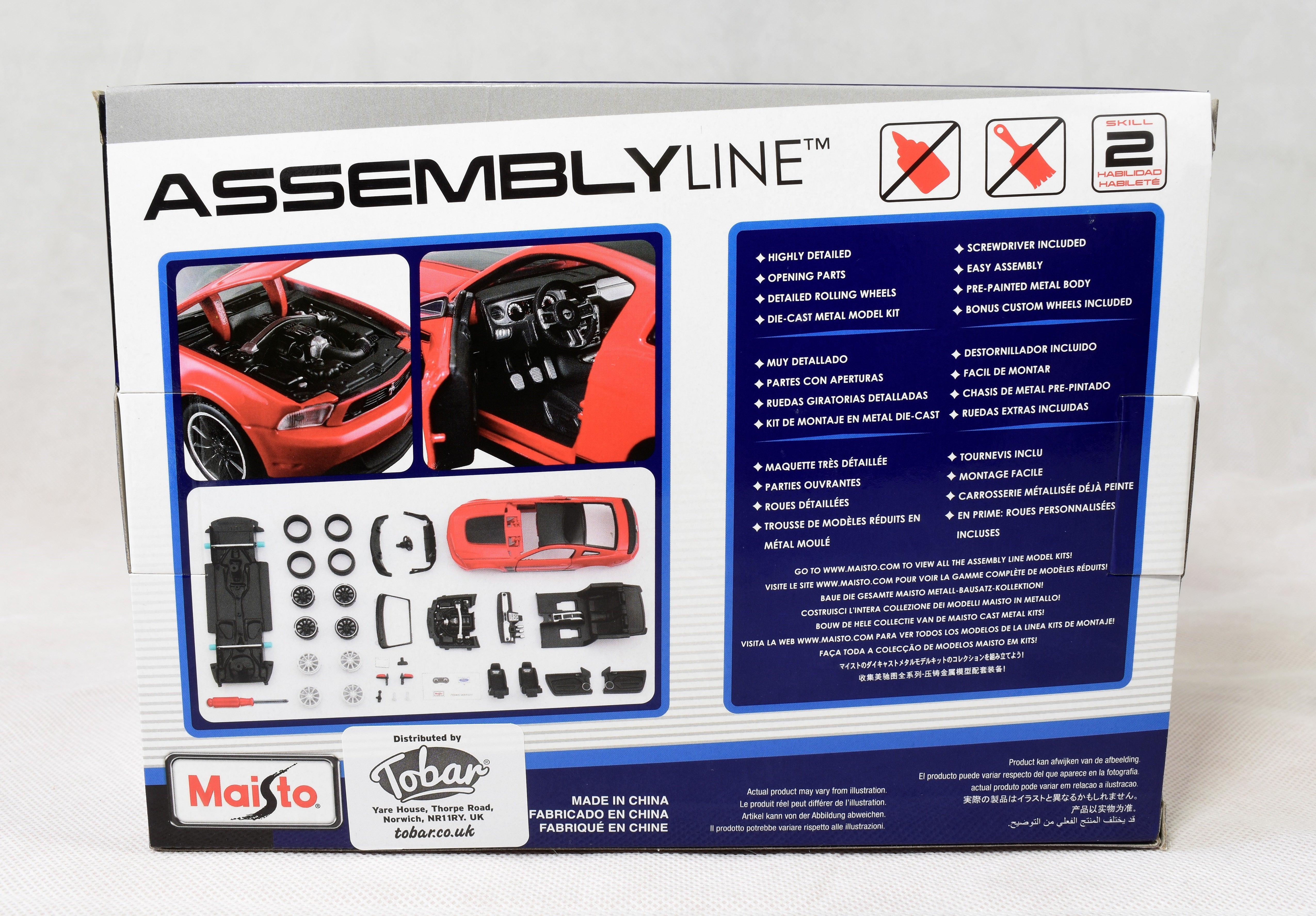 Maisto Assembly Line Ford Mustang Boss 302 1/24 diecast Kit