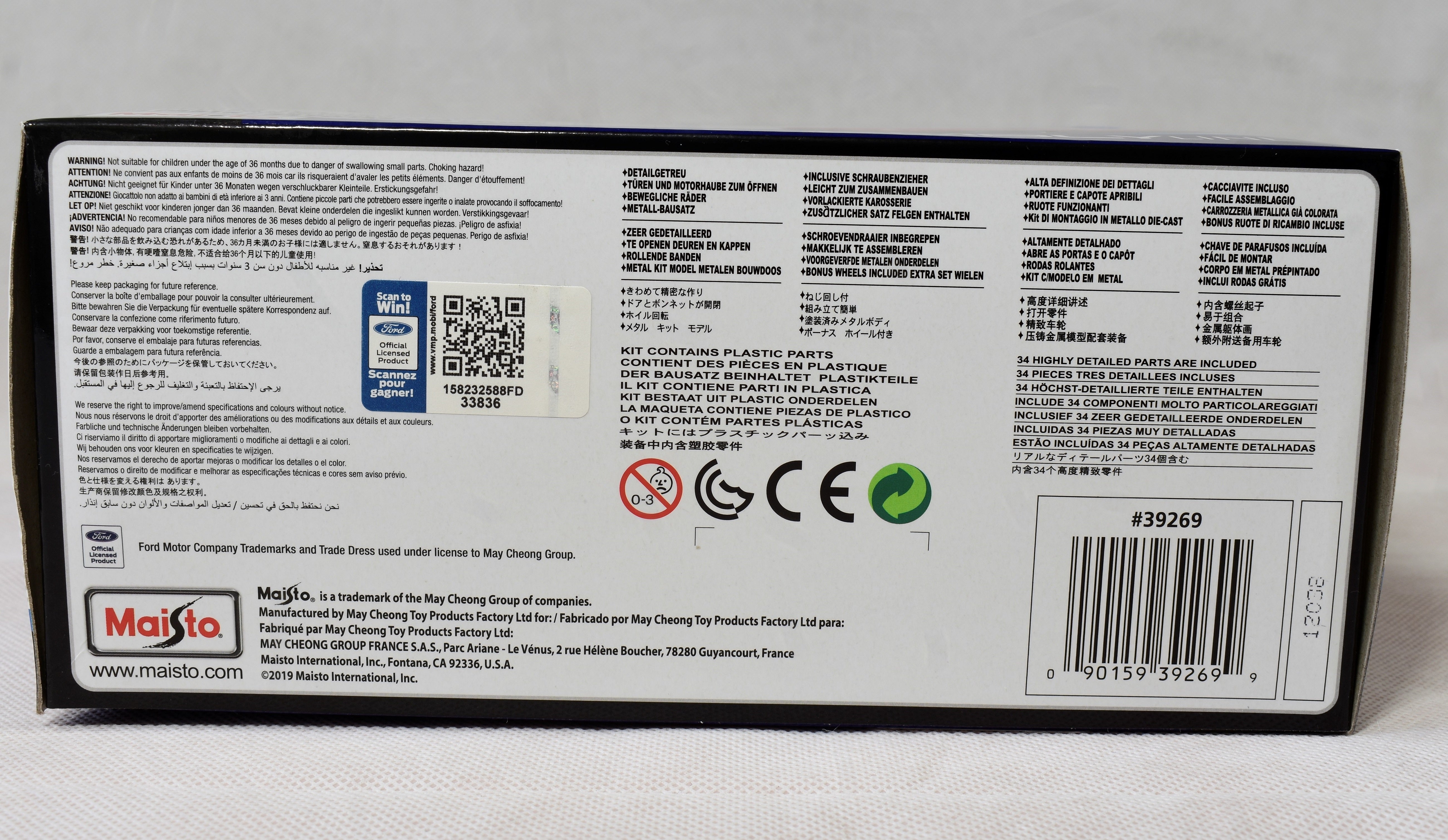 Maisto Assembly Line Ford Mustang Boss 302 1/24 diecast Kit