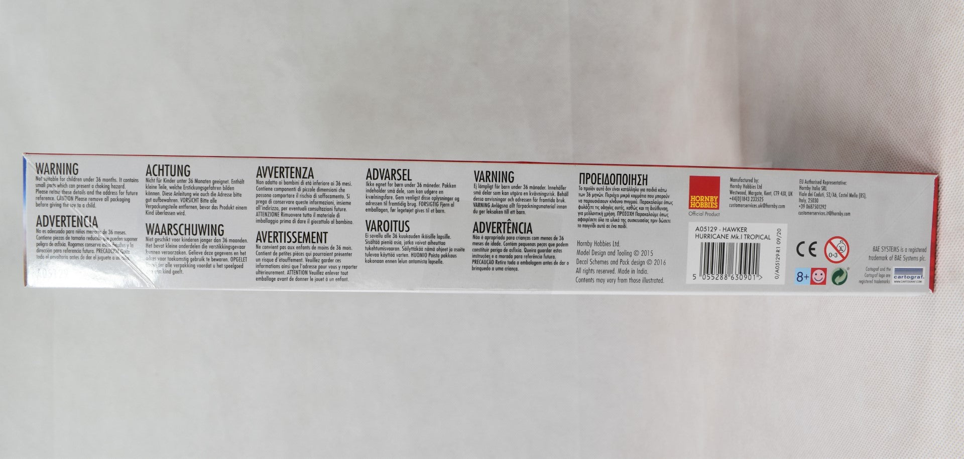 Airfix Hurricane Tropical 1/48 Model back