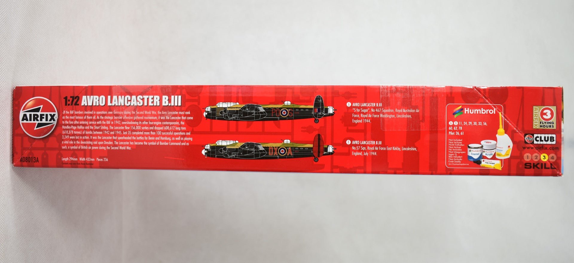 Airfix Avro Lancaster B.III 1/72 Model Kit box side