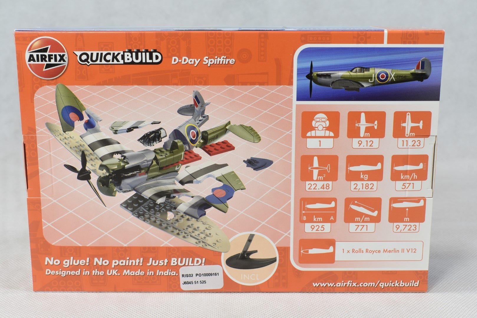 Airfix Quick Build D-Day Spitfire back