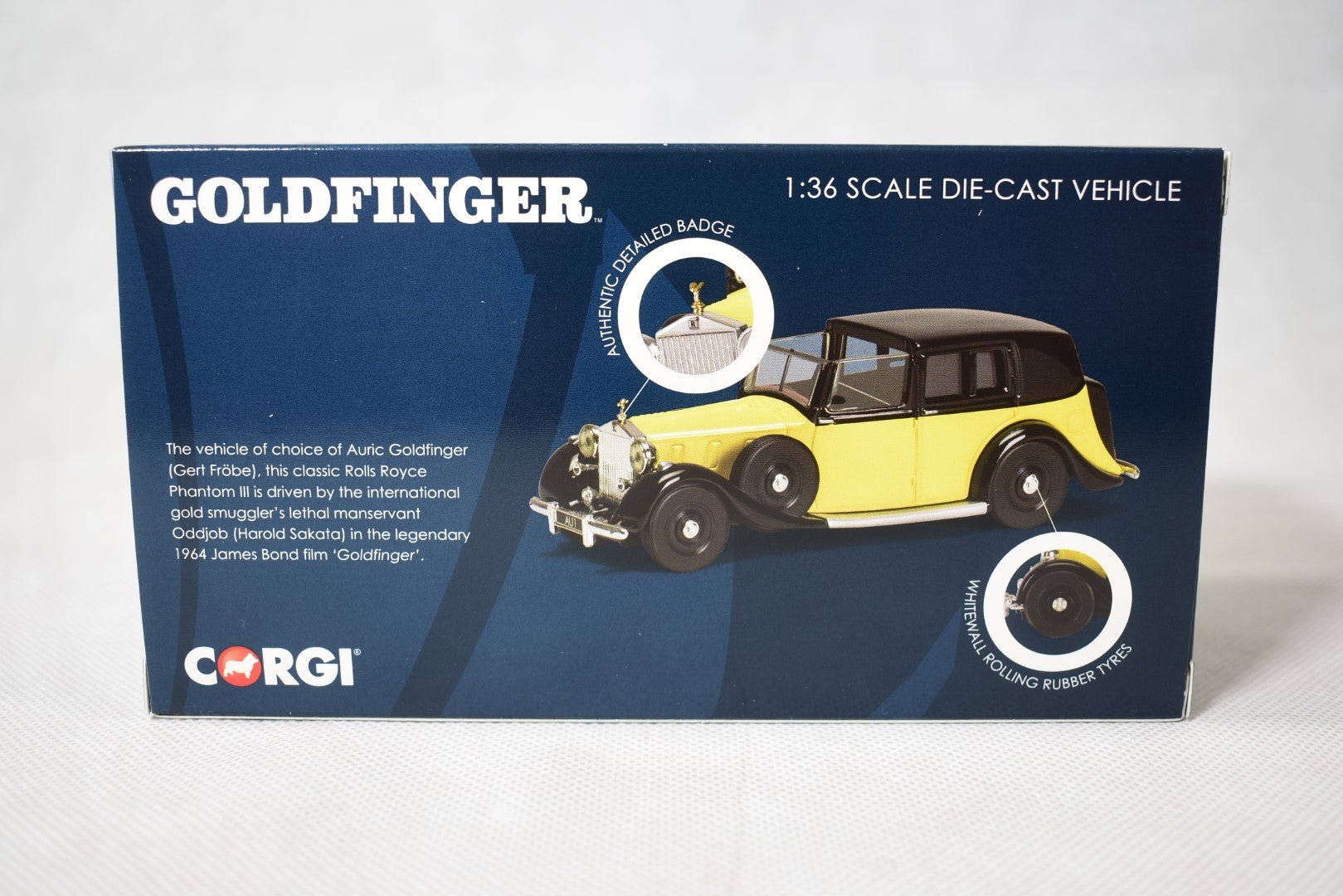 Corgi James Bond Goldfinger Rolls Royce Phantom side