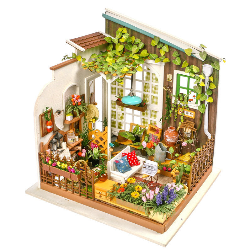 Rolife DIY Miniature House Kit Miller's Garden, Tiny House Kit for Adults  to Build, Mini House Making Kit with Furnitures, Halloween/Christmas
