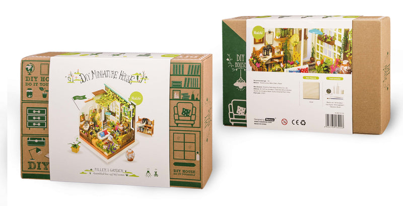 Robotime Rolife DIY House Miller's Garden Model Kit box