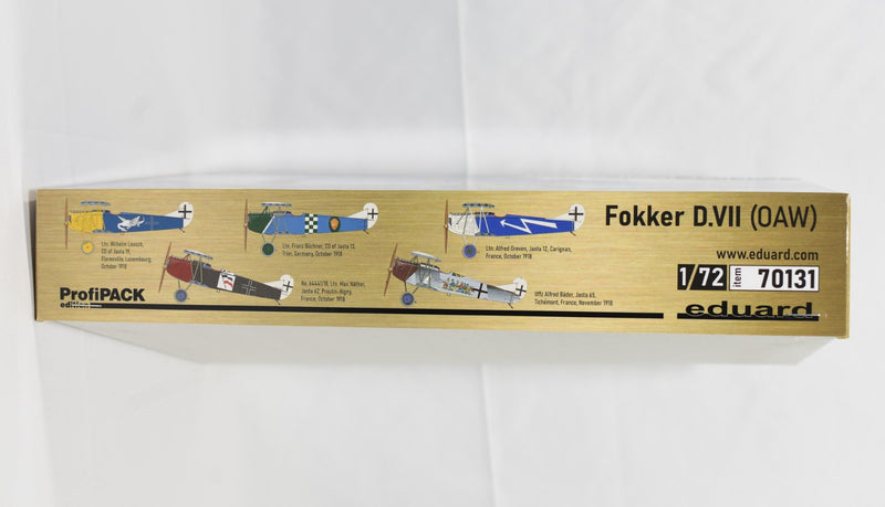 Eduard Fokker D.VII OAW 1/72 Scale Plastic Model Kit ProfiPack box side