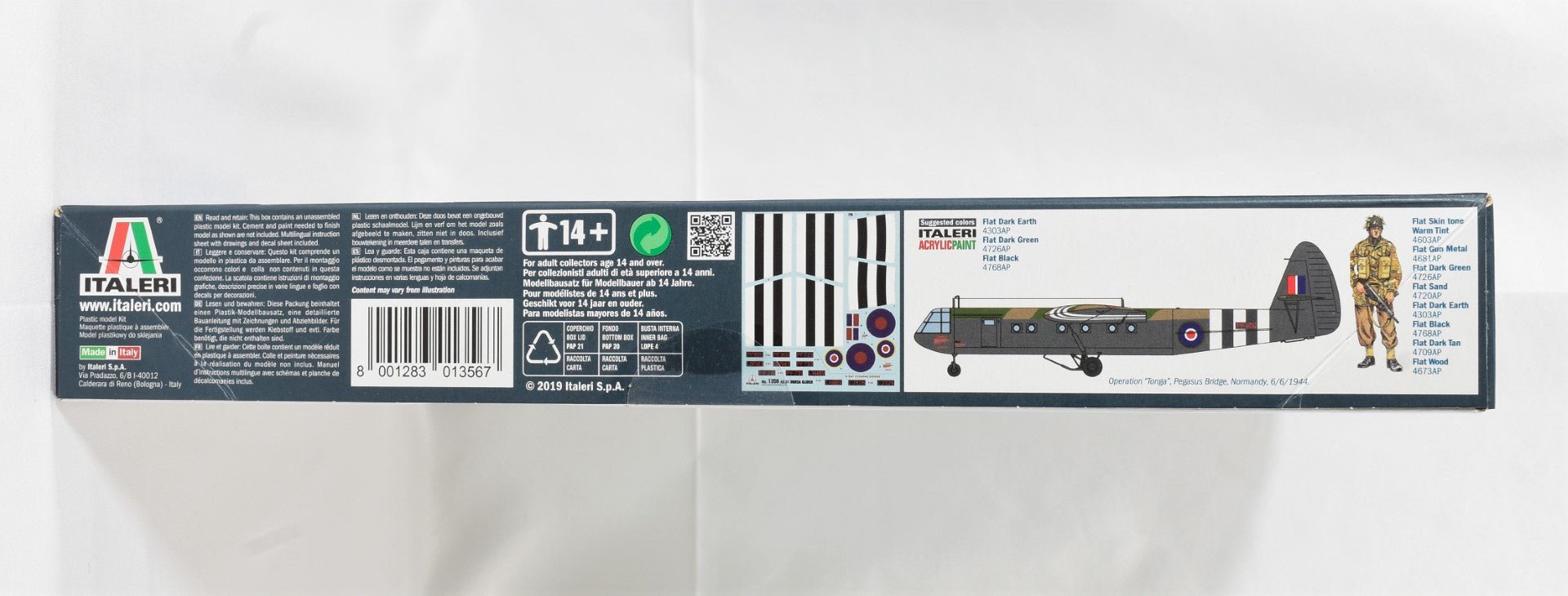 Italeri AS.51 Horsa Glider Paratroops with British Paratroops 1/72 model box back