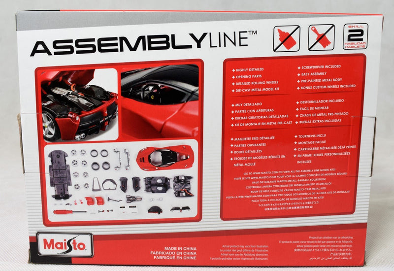 Maisto Assembly Line LaFerrari 1/24 diecast model kit back