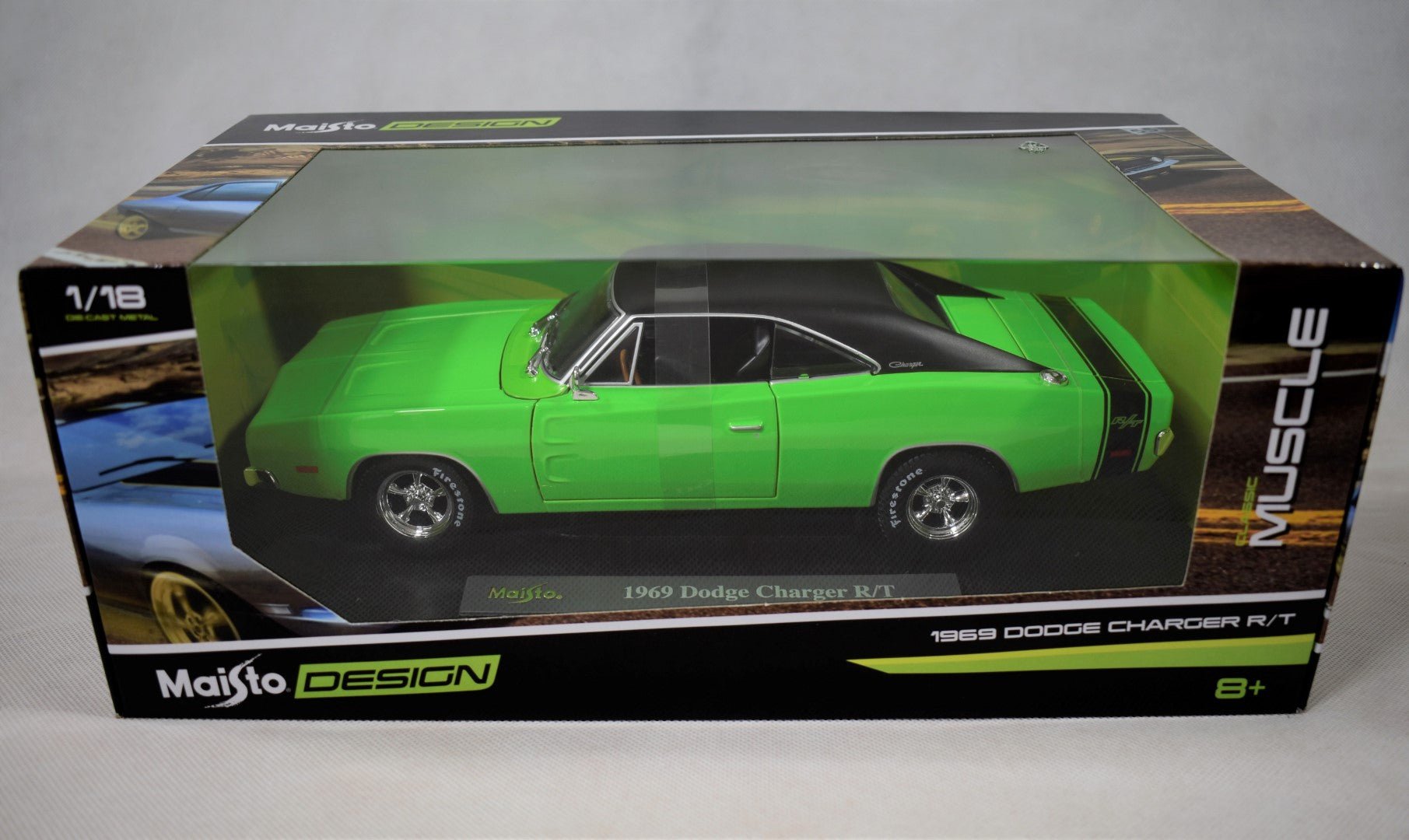 Maisto Design 1/18 1969 Dodge Charger R/T Diecast Model