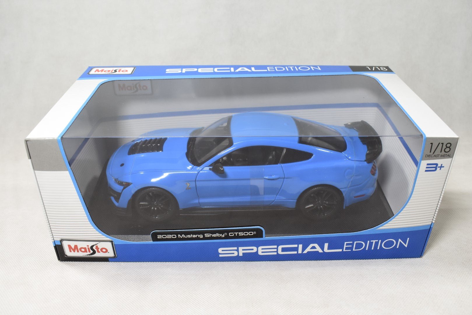 Maisto 1/18 2020 Mustang Shelby GT500 Diecast Model Light Blue