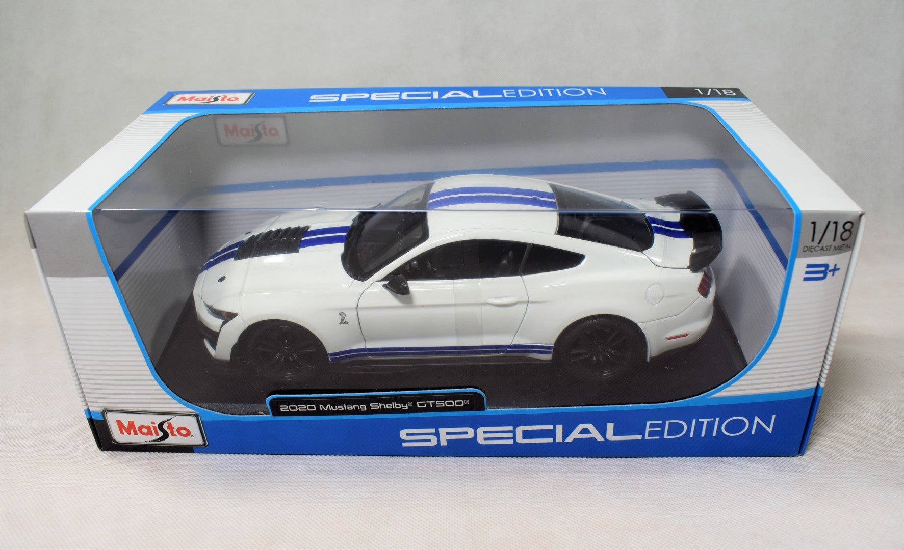 Maisto 1/18 2020 Mustang Shelby GT500 Diecast Model White