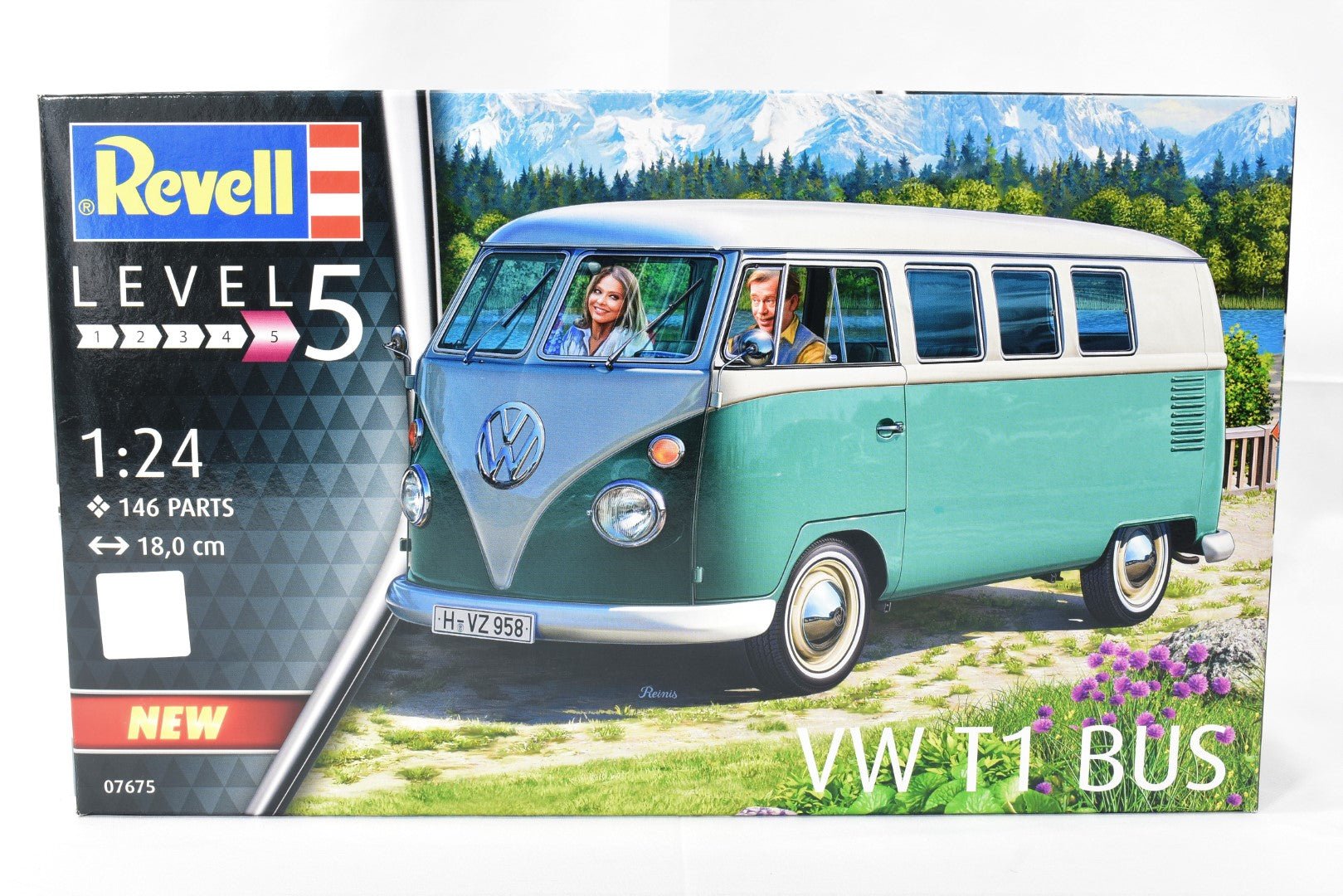 Revell - VW Volkswagen T1 BUS Combi + peintures + colle maquette 67675 Neuf  1/24
