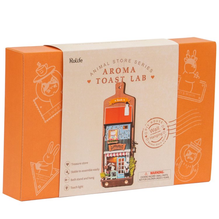 Rolife Aroma Toast Lab DIY Miniature Hanging House Model Kit DS019 box